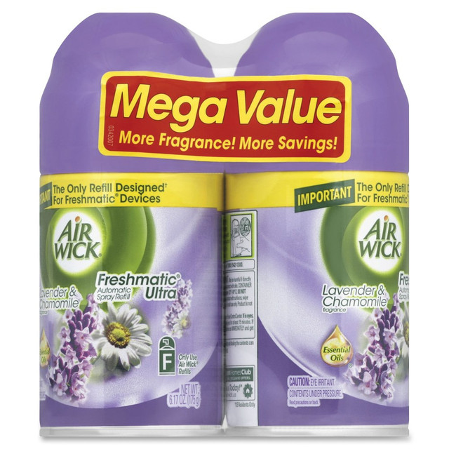 RECKITT BENCKISER 85595 Air Wick Freshmatic Ultra Refill, 6.17 Oz, Lavender & Chamomile Scent, Pack Of 2 RECKITT BENCKISER 85595 Air Wick Freshmatic Ultra Refill, 6.17 Oz, Lavender & Chamomile Scent, Pack Of 2