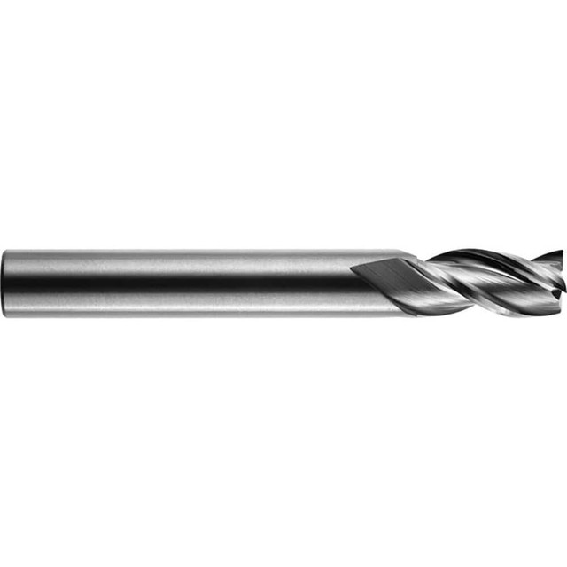 RobbJack A1-303-16 Square End Mill: 1/2'' Dia, 1-1/8'' LOC, 1/2'' Shank Dia, 3'' OAL, 3 Flutes, Solid Carbide