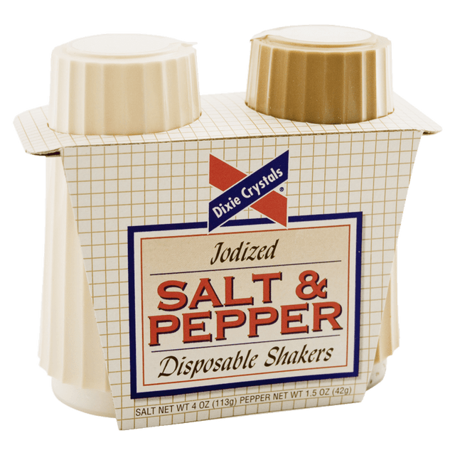 DIAMOND CRYSTAL BRANDS, INC. SN16010 Dixie Crystals Salt And Pepper Shaker Set DIAMOND CRYSTAL BRANDS, INC. SN16010 Dixie Crystals Salt And Pepper Shaker Set