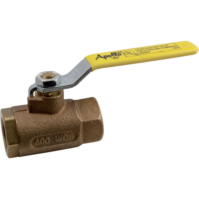 Apollo. 8010701 Shut-Off Manual Ball Valve: 1-1/2" Pipe, Standard Port, Bronze