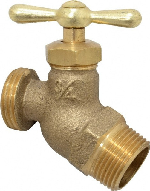 Legend Valve 107-204 3/4" Pipe, 125 psi WOG Rating, Brass Hose Bibb, Stop Valve