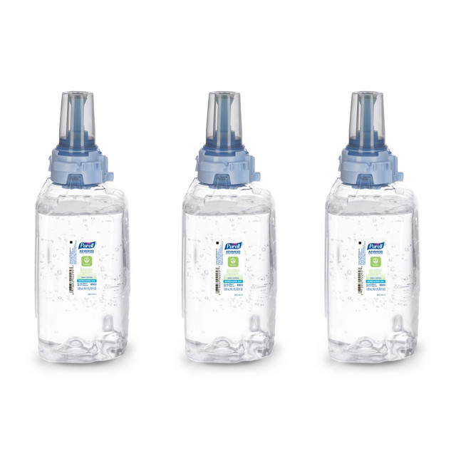 GOJO INDUSTRIES INC 880303CT Purell ADX Advanced Green Certified Gel Instant Hand Sanitizer, 1200 mL Refill, Case Of 3