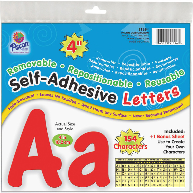 Dixon Ticonderoga Company Dixon 51694 UCreate 154 Character Self-adhesive Letter Set