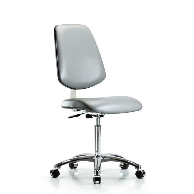 Blue Ridge Ergonomics MSC40403 Task Chair: Vinyl, Sterling