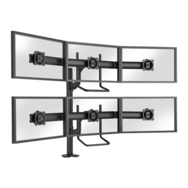 CHIEF MFG INC K4G320B Chief Kontour K4 3x2 Display Monitor Mount - For Displays 10-24in - Black - Mounting kit (grommet mount, column arm, 2 array arms) - for 6 LCD displays - black - screen size: 19in-24in - desktop