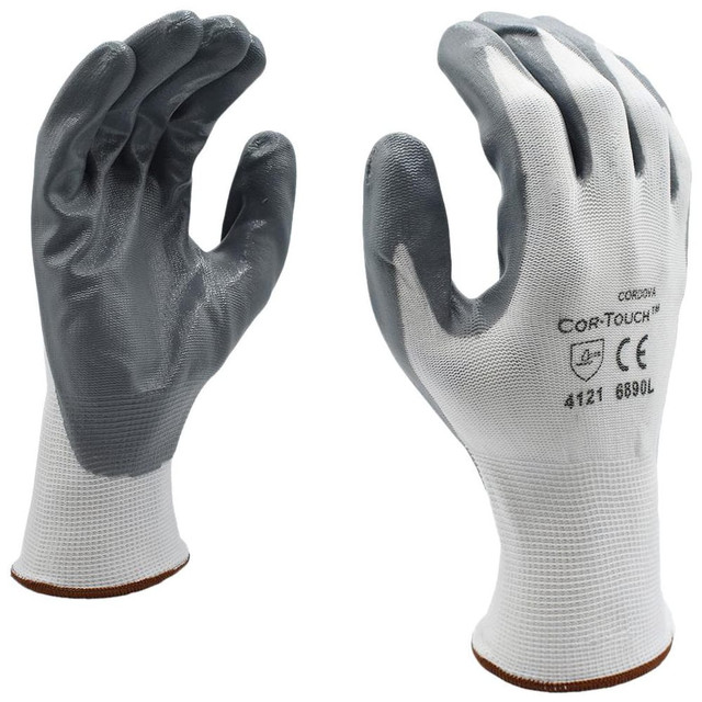 Cordova 6890L Cut, Puncture & Abrasive-Resistant Gloves: Size L, ANSI Cut A1, ANSI Puncture 1, Acrylonitrile Butadiene Nitrile, Nylon