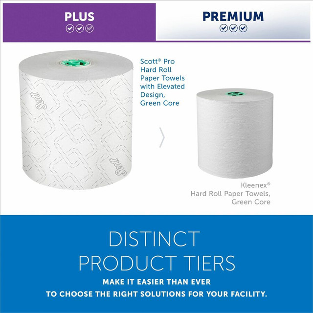 Kimberly-Clark Corporation Scott 25700 Scott Pro High-Capacity Hard Roll Towels with Elevated Design and Absorbency Pockets Kimberly-Clark Corporation Scott 25700 Scott Pro High-Capacity Hard Roll Towels with Elevated Design and Absorbency Pockets