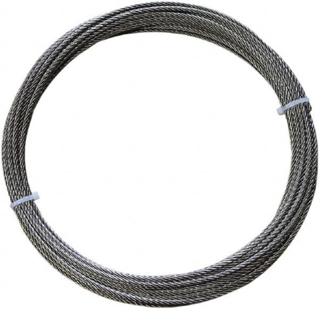 Loos & Co. SC024XXXX-0050C 50' Long, 1/16" x 1/16" Diam, Stainless Steel Wire Rope