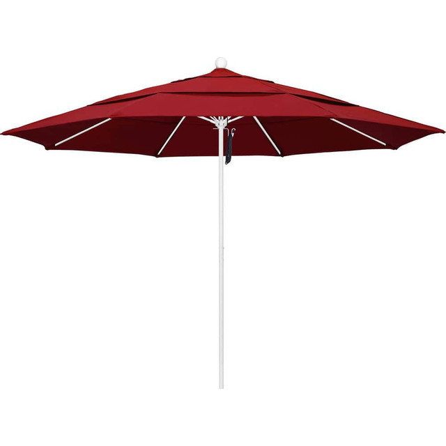 California Umbrella 194061619414 Patio Umbrellas; Fabric Color: Red ; Base Included: No ; Fade Resistant: Yes ; Diameter (Feet): 11 ; Canopy Fabric: Pacifica