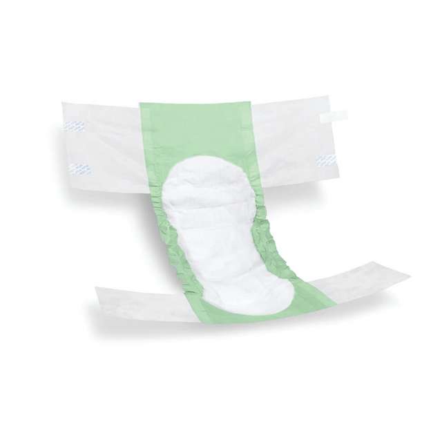 MEDLINE INDUSTRIES, INC. FITEXTRAXXL FitRight Extra Disposable Briefs, XX-Large, Green/White, 20 Briefs Per Bag, Case Of 4 Bags