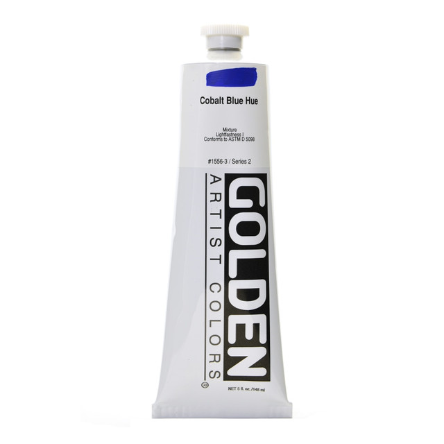 GOLDEN ARTIST COLORS, INC. Golden 1556-3  Heavy Body Acrylic Paint, 5 Oz, Cobalt Blue Hue