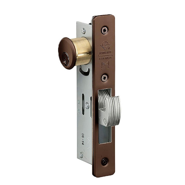 Adams Rite MS1850SN-450-33 Deadbolts; Deadbolt Type: Deadlock ; Lock Type: Keyless ; Key Type: Keyless ; Mount Type: Surface ; Material: Aluminum ; Minimum Door Thickness: 1.75in