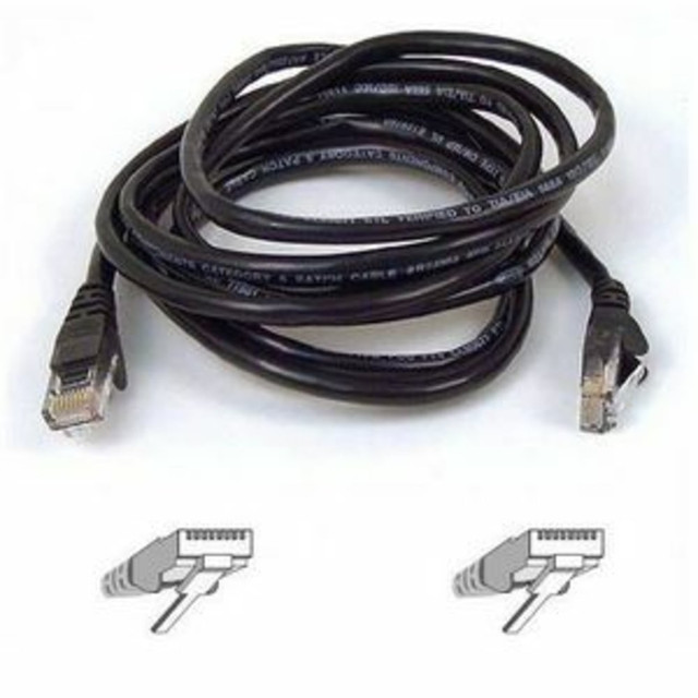 BELKIN, INC. Belkin A3L791-02-BLK  Cat5e Patch Cable - RJ-45 Male Network - RJ-45 Male Network - 2ft - Black