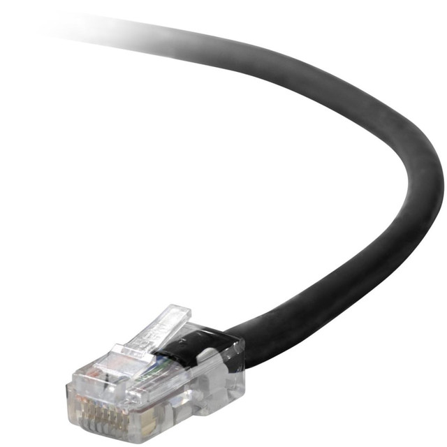 BELKIN, INC. A3L791-02-BLK-S Belkin Cat5e Patch Cable - RJ-45 Male - RJ-45 Male - 2ft - Black
