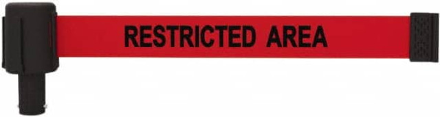 Banner Stakes PL4047 Wall-Mount Retractable Belt Barrier: Red