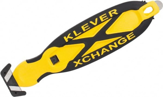 Klever Innovations KCJ-XC-20Y Box Cutter: Recessed & Hook Blade, 5-3/4" Blade Length