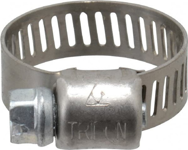 IDEAL TRIDON 6206051 Worm Gear Clamp: SAE 6, 5/16 to 7/8" Dia, Stainless Steel Band