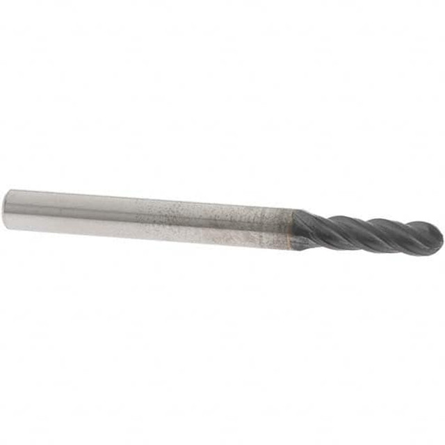 OSG HP441-1562-BN Ball End Mill: 0.1563" Dia, 0.5625" LOC, 4 Flute, Solid Carbide