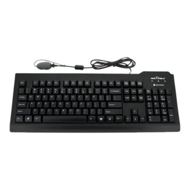 SEAL SHIELD LLC SSKSV207GL Seal Shield Silver Seal Glow Waterproof - Keyboard - washable - backlit - USB - QWERTY - US - black