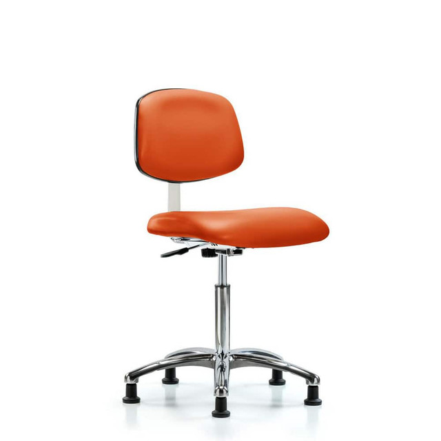 Blue Ridge Ergonomics MSC40352 Task Chair: Vinyl, Orange Kist
