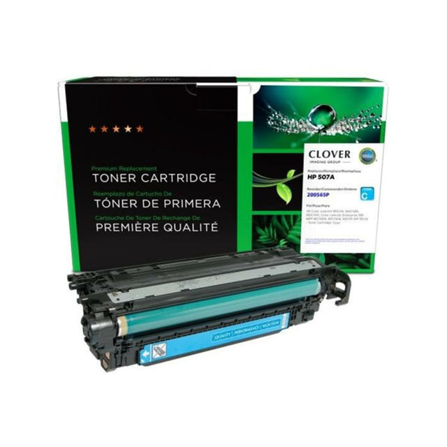 CLOVER TECHNOLOGIES GROUP, LLC Clover Imaging Group 200565P  Premium Remanufactured Cyan Replacement Cyan Toner Cartridge Replacement For HP 507A