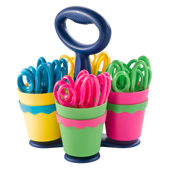ACME UNITED CORPORATION 14756 Westcott Kids Anti-Microbial Product Protection Scissors With Caddy, 5in, Blunt, Multicolor, Pack Of 24 ACME UNITED CORPORATION 14756 Westcott Kids Anti-Microbial Product Protection Scissors With Caddy, 5in, Blunt, Multicolor, Pack Of 24