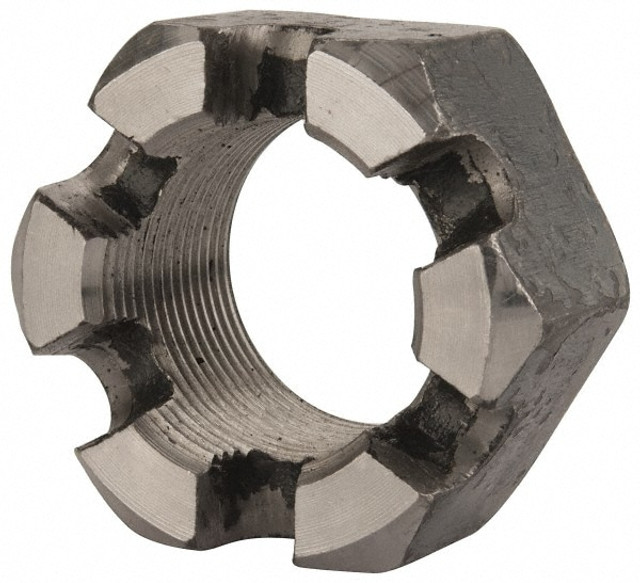 Value Collection SNFI2150-010BX Hex Lock Nut: 1-1/2-12, Grade 2 Steel, Uncoated