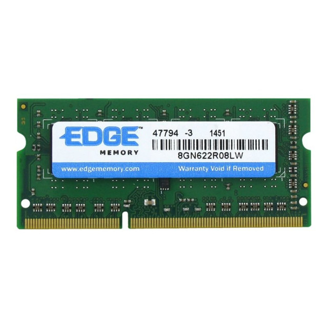 EDGE TECH CORP PE243791 EDGE 2GB DDR3 SDRAM Memory Module - For Notebook - 2 GB (1 x 2GB) - DDR3-1600/PC3-12800 DDR3 SDRAM - 1600 MHz - 1.35 V - 204-pin - SoDIMM - Lifetime Warranty