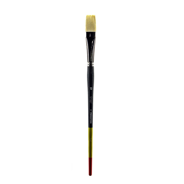 PRINCETON ARTIST BRUSH CO. 9700F-12 Princeton Snap Paint Brush, Size 12, Flat, Bristle, Multicolor