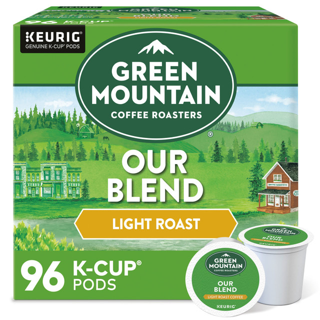 GREEN MOUNTAIN COFFEE ROASTERS, INC. 6732CT Green Mountain Coffee Single-Serve Coffee K-Cup, Our Blend, Carton Of 96, 4 x 24 Per Box