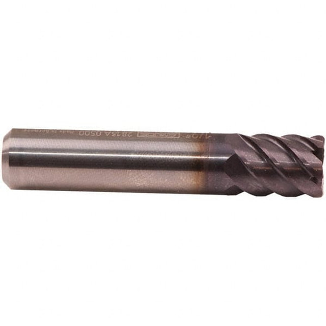Emuge 2813A.0250 1/4" Diam 6-Flute 50° Solid Carbide 0.025" Corner Radius Square Roughing & Finishing End Mill