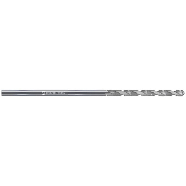 Corehog C51710 Jobber Length Drill Bit: #30, 118 °, Solid Carbide