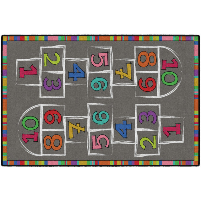 FLAGSHIP CARPETS CE486-22W  Hopscotch Area Rug, 4ftH x 6ftW