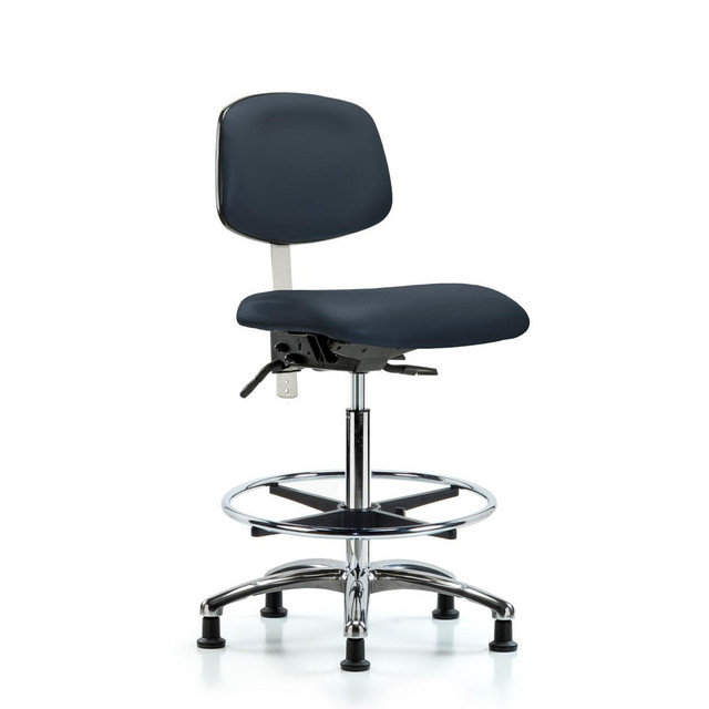 Blue Ridge Ergonomics MSC43818 Task Chair: Vinyl, Imperial Blue