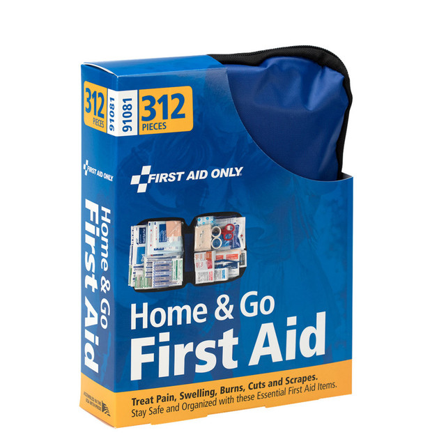 FIRST AID ONLY, INC. 91081 First Aid Only 312-Piece All-Purpose Essentials Soft-Sided First Aid Kit, Blue FIRST AID ONLY, INC. 91081 First Aid Only 312-Piece All-Purpose Essentials Soft-Sided First Aid Kit, Blue