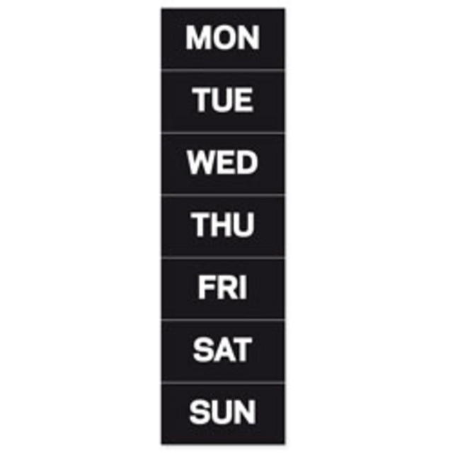BI-SILQUE VISUAL COMM.PROD. FM1007 MasterVision Magnetic Days Of The Week, 1in x 2in, Pack Of 7 BI-SILQUE VISUAL COMM.PROD. FM1007 MasterVision Magnetic Days Of The Week, 1in x 2in, Pack Of 7