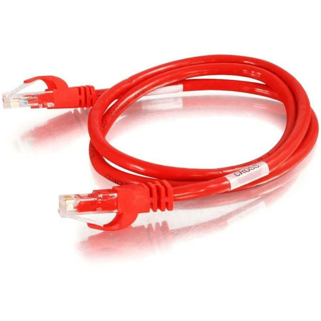 LASTAR INC. 27861 C2G-3ft Cat6 Snagless Crossover Unshielded (UTP) Network Patch Cable - Red - Category 6 for Network Device - RJ-45 Male - RJ-45 Male - Crossover - 3ft - Red