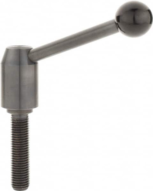 J.W. Winco 20N80A15/E Metric Size Threaded Stud Adjustable Clamping Handle: M20 x 2.50 Thread, 28 mm Hub Dia, Steel