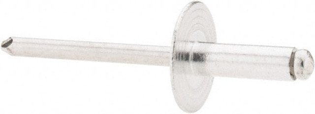 RivetKing. ABA66LF/P250 Open End Blind Rivet: Size 66, Large Flange Dome Head, Aluminum Body, Aluminum Mandrel