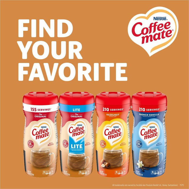 Nestle Professional Coffee mate 55882CT Coffee mate Original Powdered Creamer Canister - Gluten-Free