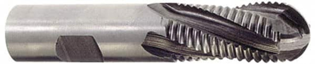 Hertel 06821896 Roughing End Mill: 2" Dia, 6 Flutes, Single End, Cobalt