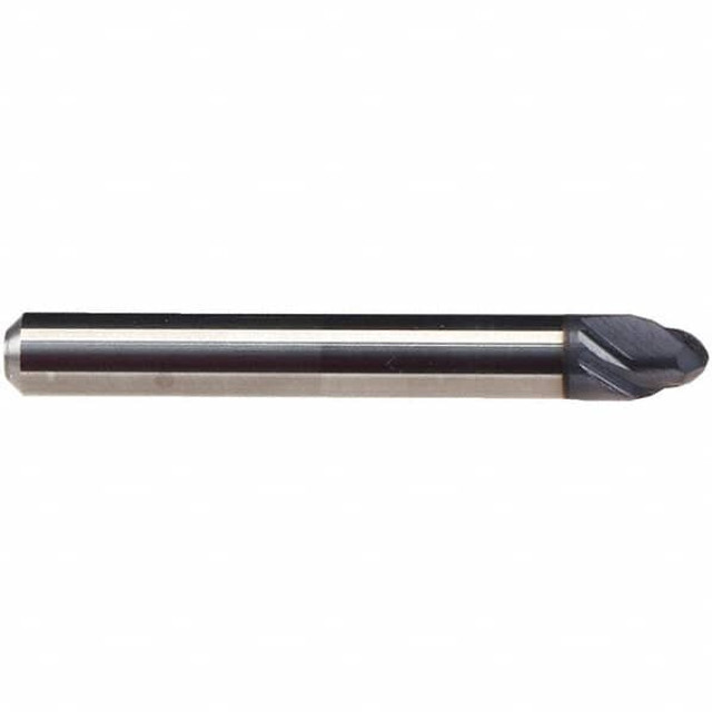 Emuge 1973A.04375 Ball End Mill: 2 Flute, Solid Carbide