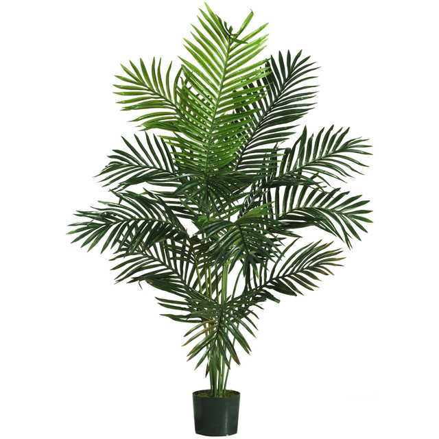 NEARLY NATURAL INC. 5259 Nearly Natural 5ftH Paradise Palm Tree With Pot, Green