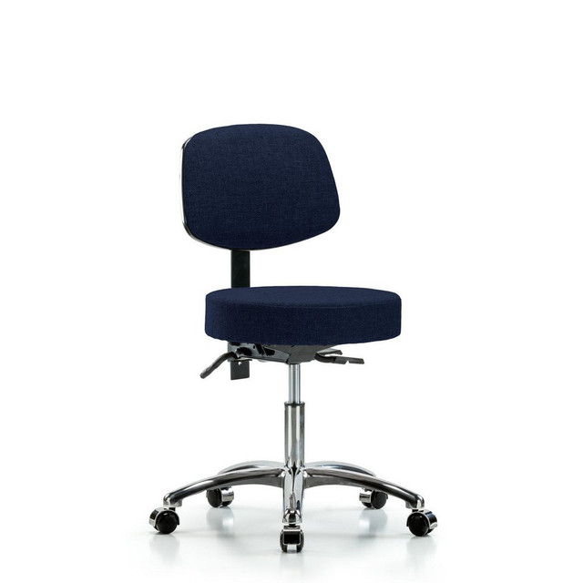 Blue Ridge Ergonomics MSC41831 Adjustable Height Swivel Stool: Olefin, 25" Seat Width, 25" Seat Depth