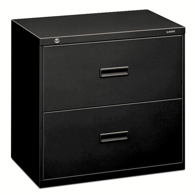 HNI CORPORATION 432L-P HON 400 30inW x 19-1/4inD Lateral 2-Drawer File Cabinet, Black HNI CORPORATION 432L-P HON 400 30inW x 19-1/4inD Lateral 2-Drawer File Cabinet, Black