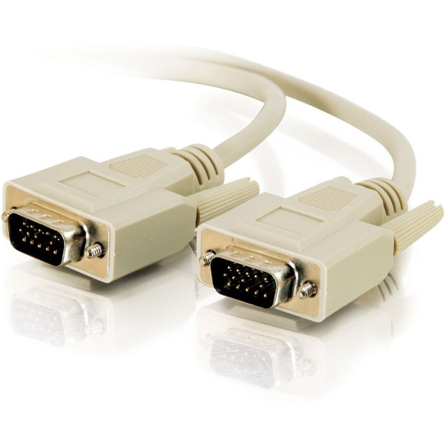 LASTAR INC. 02635 C2G 6ft Economy HD15 SVGA M/M Monitor Cable - HD-15 Male - HD-15 Male - 6ft - Beige