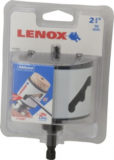 Lenox 1772961 Hole Saw: 2-3/4" Saw Dia, 1-1/2" Cut Depth