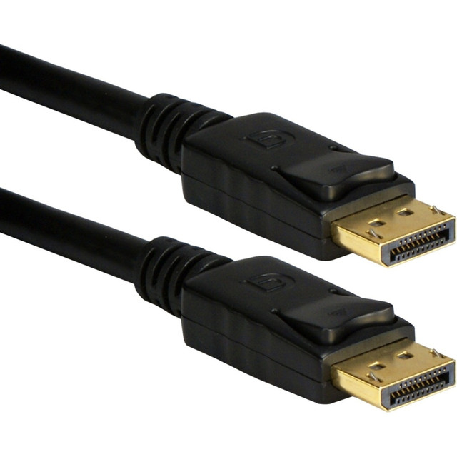 QVS, INC. DP-06 QVS DisplayPort Digital A/V Cable With Latches, 6ft QVS, INC. DP-06 QVS DisplayPort Digital A/V Cable With Latches, 6ft