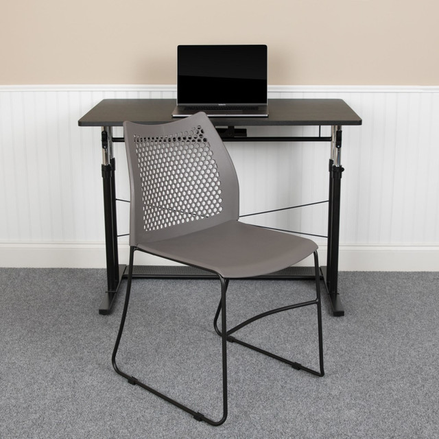 FLASH FURNITURE 5RUT498AGY HERCULES Series Stack Chairs, Gray, Set Of 5 Chairs FLASH FURNITURE 5RUT498AGY HERCULES Series Stack Chairs, Gray, Set Of 5 Chairs