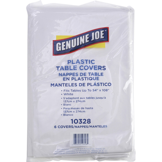 Genuine Joe 10328 Genuine Joe Plastic Rectangular Table Covers